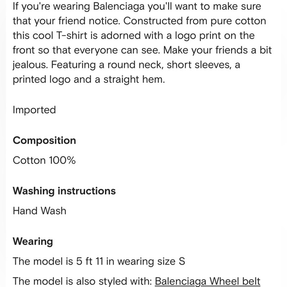 Brand new Balenciaga T-shirt, size S - Picture 5 of 7